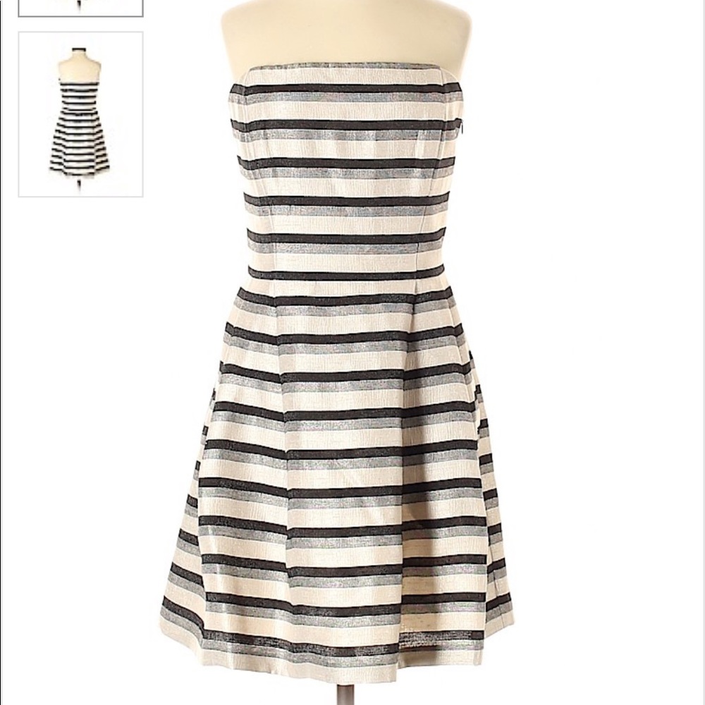RACHEL Rachel Roy mini strapless striped dress 6
